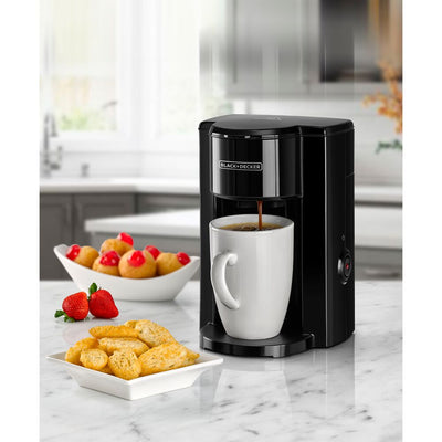 Brown Box 350W 1 Cup Coffee Maker/ Coffee Machine with Coffee Mug for Drip Coffee & Espresso
