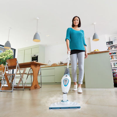 Brown Box 1300W Steam Mop with Superheated Steam, Swivel Head and Microfibre Pad