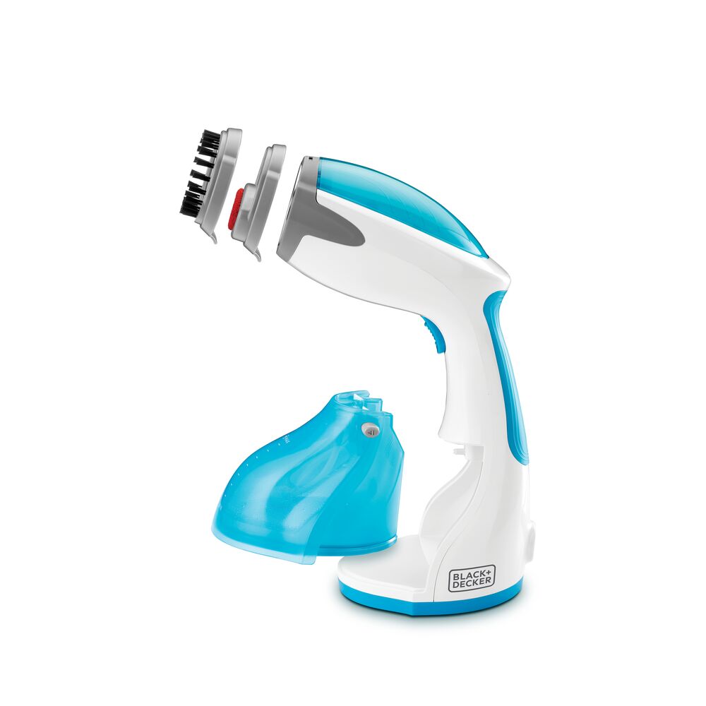BLACK+DECKER 1200W 260ml Handheld Garment Steamer With 20gm/min Steam, Anti Calc System, Fabric Lint Remover and Universal Bottle Adaptor For Wrinkle Free&Santized Garment HST1200-B5