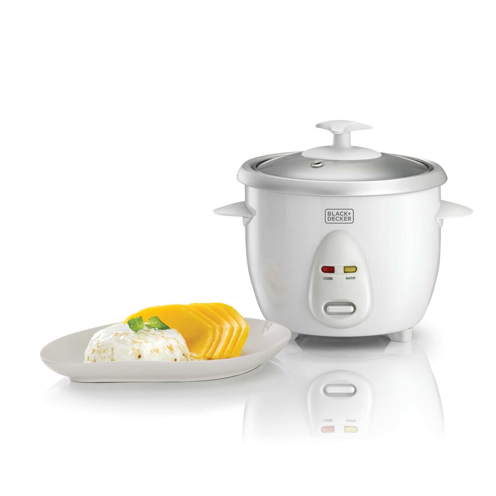 Brown Box 0.6 L/ 2.5 Cup Rice Cooker, white