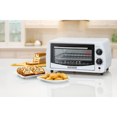 Brown Box 9L Double Glass Multifunction Toaster Oven for Toasting/ Baking/ Broiling, White