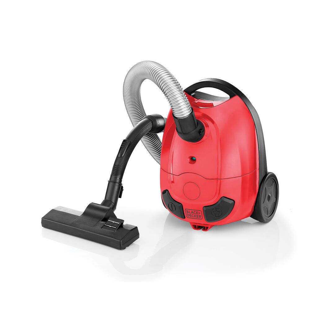 Bagged Corded Vacuum Cleaner, 1000 W, 1 L, Red/Black