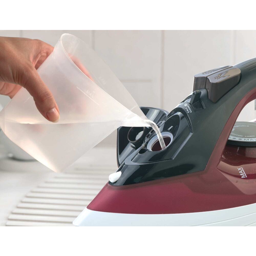 Brown Box Steam Iron with Anti Drip, Red, 1600W