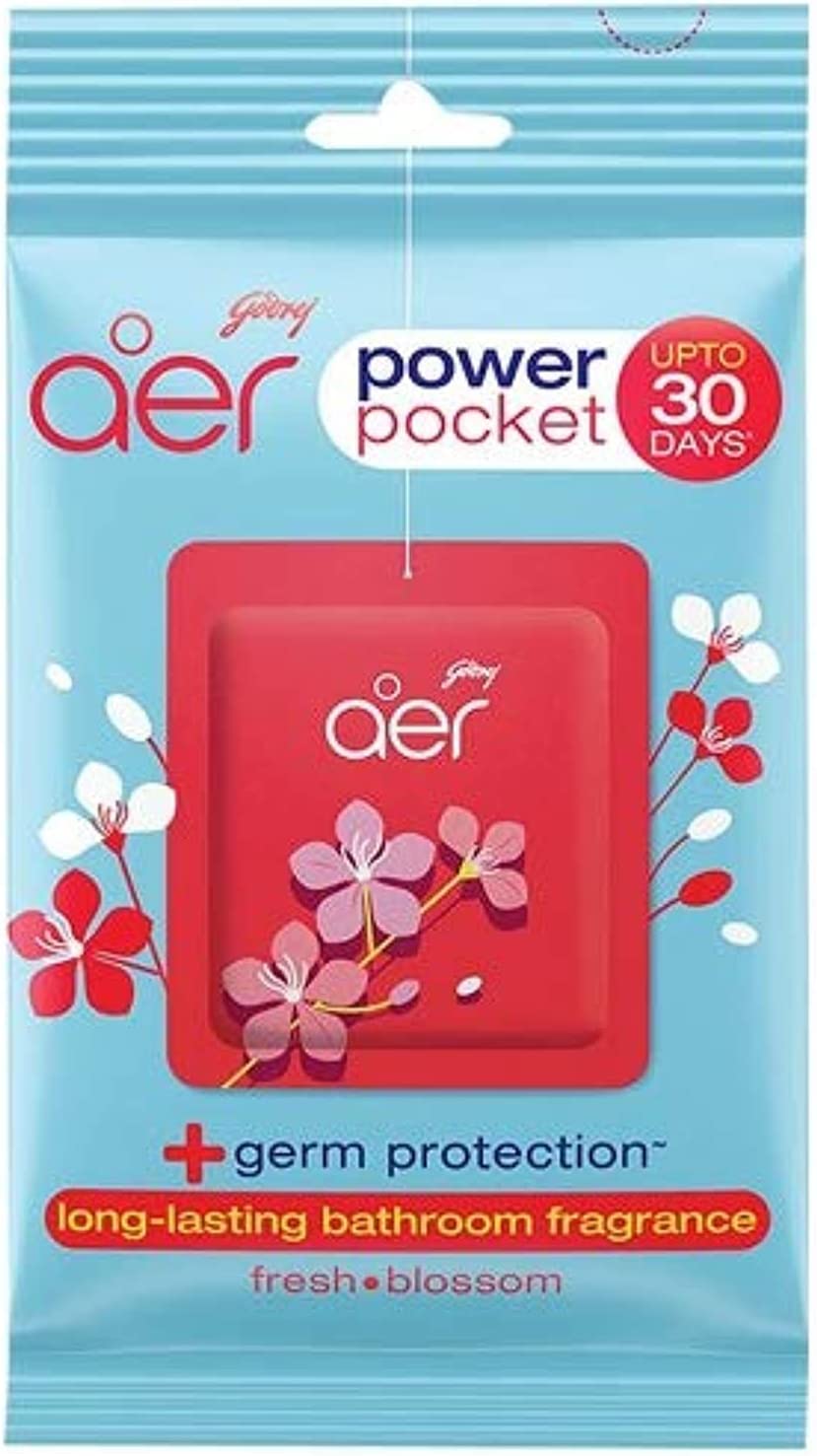 Godrej Aer Power Pocket Bathroom Fragrance Fresh Blossom 10G