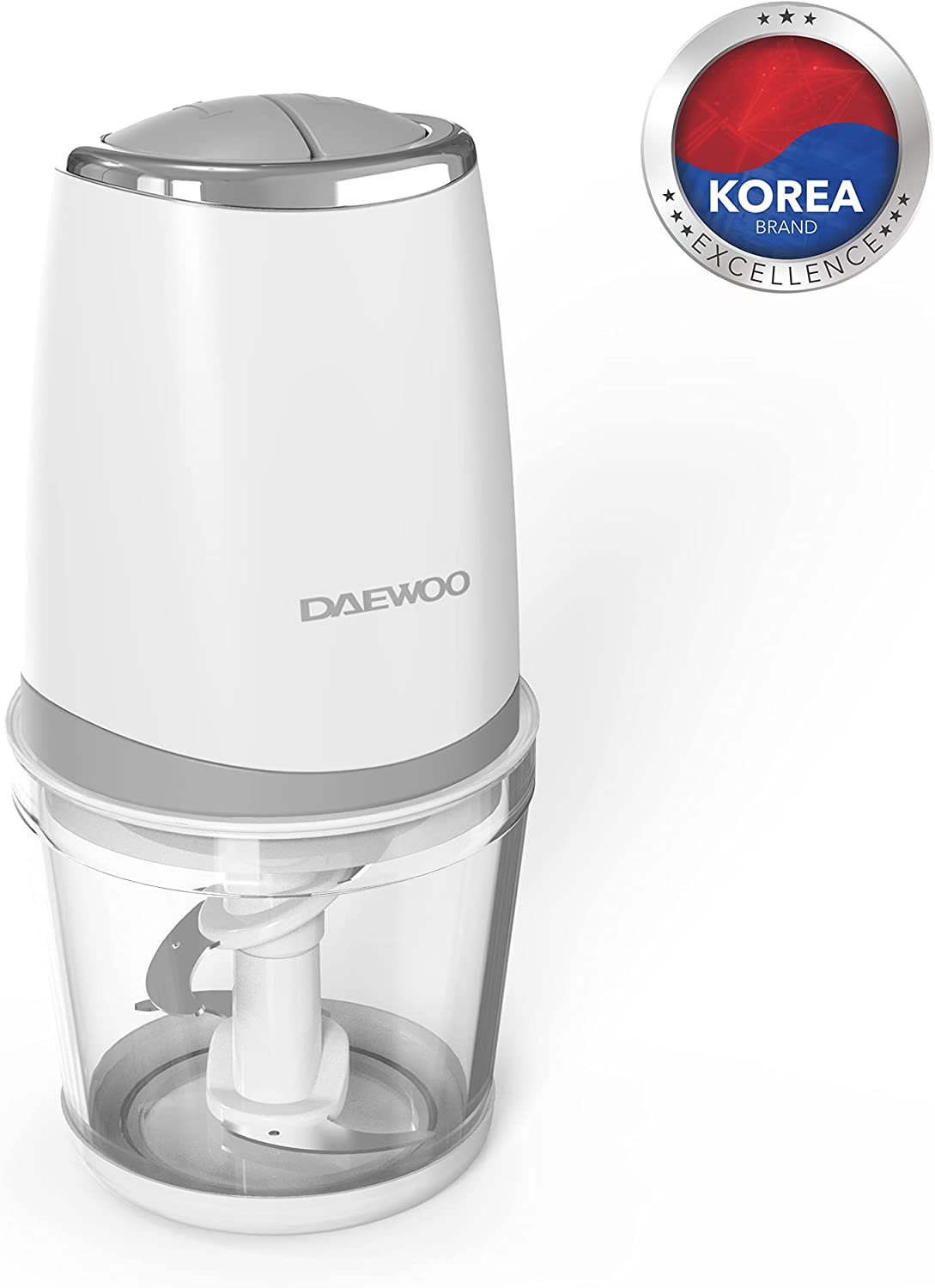 Bundle Set of Daewoo 500W 600ml Food Chopper with Glass Bowl + 800W 2 Slice Stainless Steel Bread Toaster