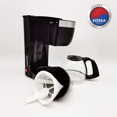 Brown Box 10 Cup Coffee Maker for Drip Coffee and Espresso