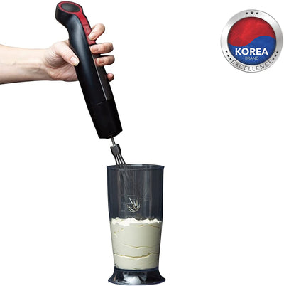 *400W 4-in-1 Stainless Steel Hand Blender with Chopper and Whisk