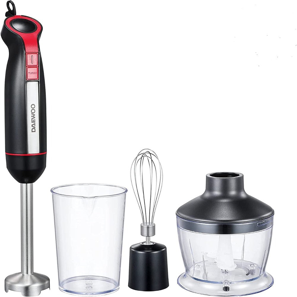400W 4-in-1 Stainless Steel Hand Blender with Chopper and Whisk