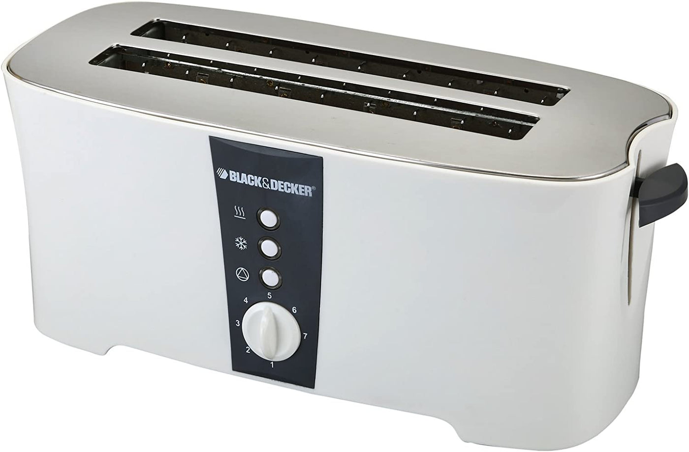 Brown Box 1350W 4 Slice cool touch Toaster with Electronic Browning Control White