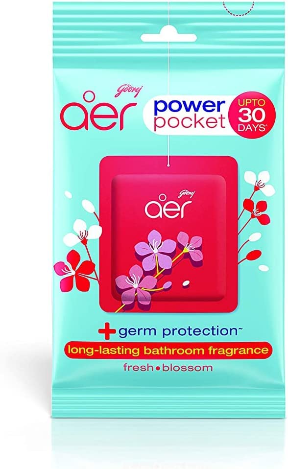 Godrej Aer Power Pocket Bathroom Fragrance Fresh Blossom 10G