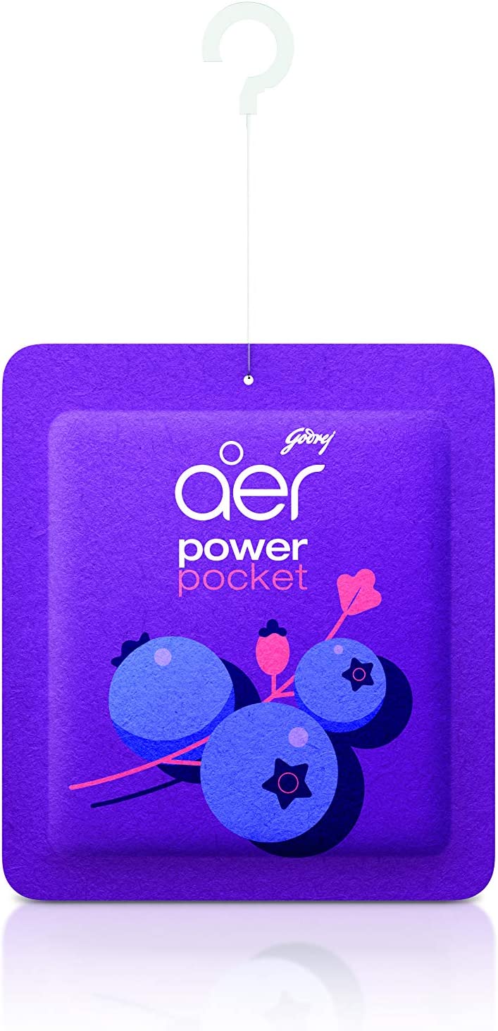 Godrej Aer Power Pocket Bathroom Fragrance -Berry Rush 10g