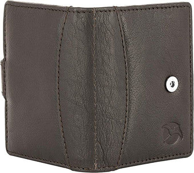 Flying Fossil Genuine Leather Hand-Crafted Card Holder, Minimalist Wallet