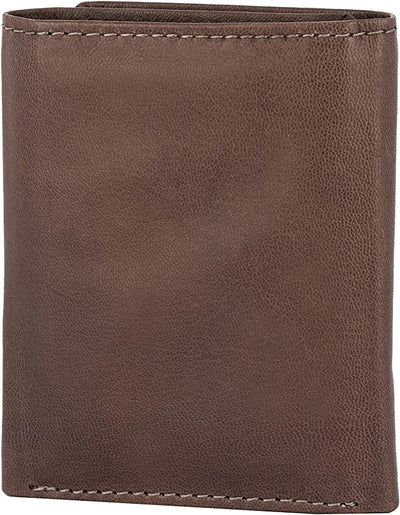 Flying Fossil Genuine Leather Hand-Crafted Wallet, Trifold Minimalist Leather Wallet