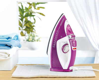 Brown Box BLACK+DECKER 2400W Steam Iron with Auto Shutoff and Ceramic Soleplate Magenta X2450-B5