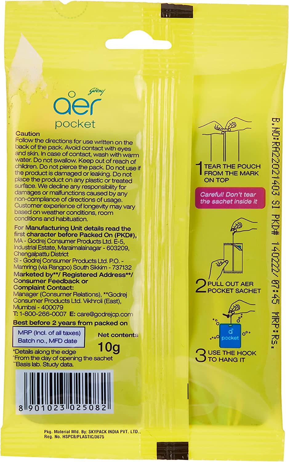 Godrej Aer Power Pocket Bathroom Fragrance - Sea Breeze