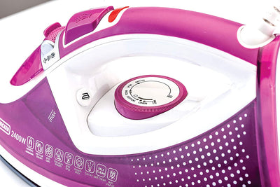 ##2400W Steam Iron with Auto Shutoff and Ceramic Soleplate Magenta X2450-B5