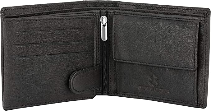 Flying Fossil Genuine Leather Hand-Crafted Wallet For Men, Bifold Leather Wallet