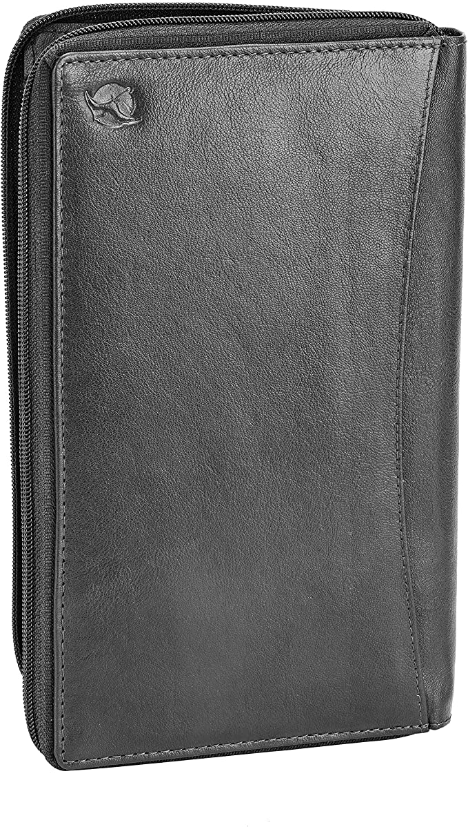Flying Fossil Genuine Leather Hand-Crafted Passport Holder, Travel Accessories, Unisex,