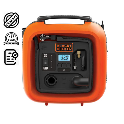 Brown Box 12V 160 PSI Portable Electric Air Inflator Compressor for Bike, Cars, Inflatables and Sports Balls
