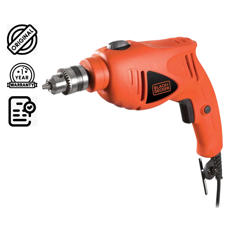 Brown Box 480W 10mm Single Speed Hammer Drill for Wood, Steel & Masonry Drilling