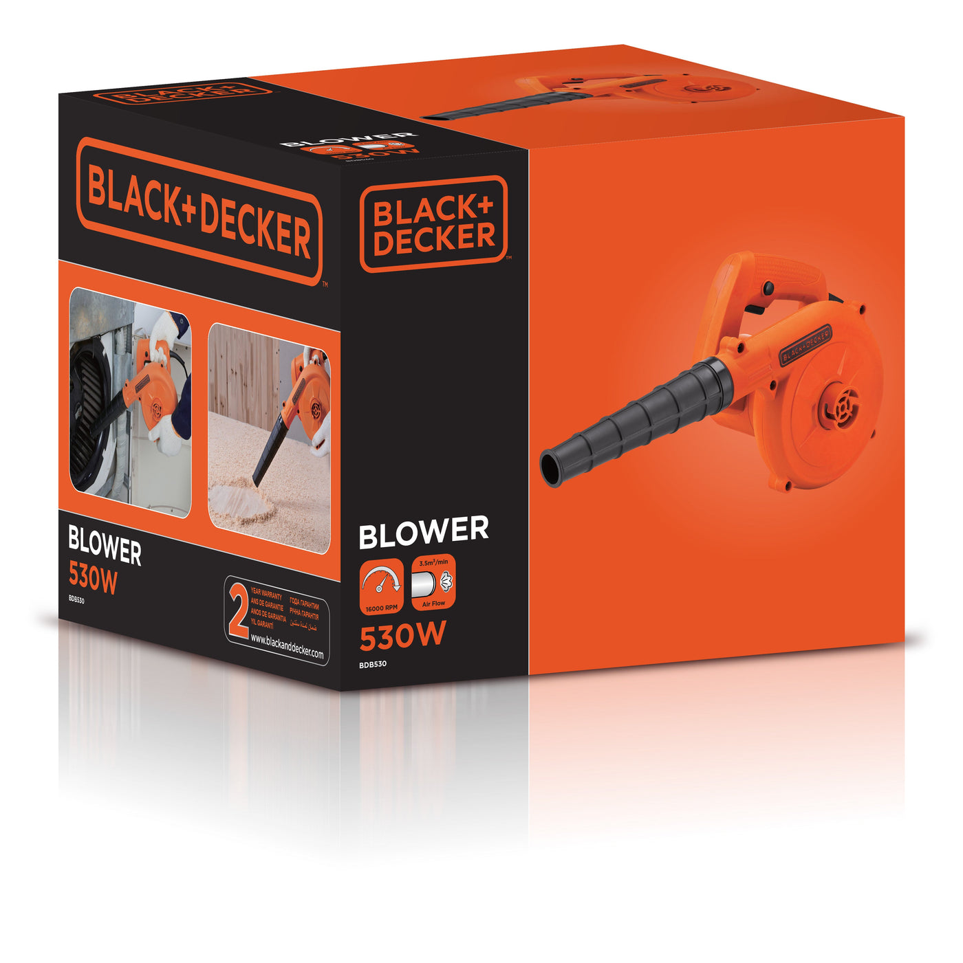 BLACK+DECKER Single Speed Electric Blower/Vacuum with Collection Bag 16,000  RPM 530W BDB530 - Electro Store Kuwait, التسوق عبر الإنترنت في الكويت