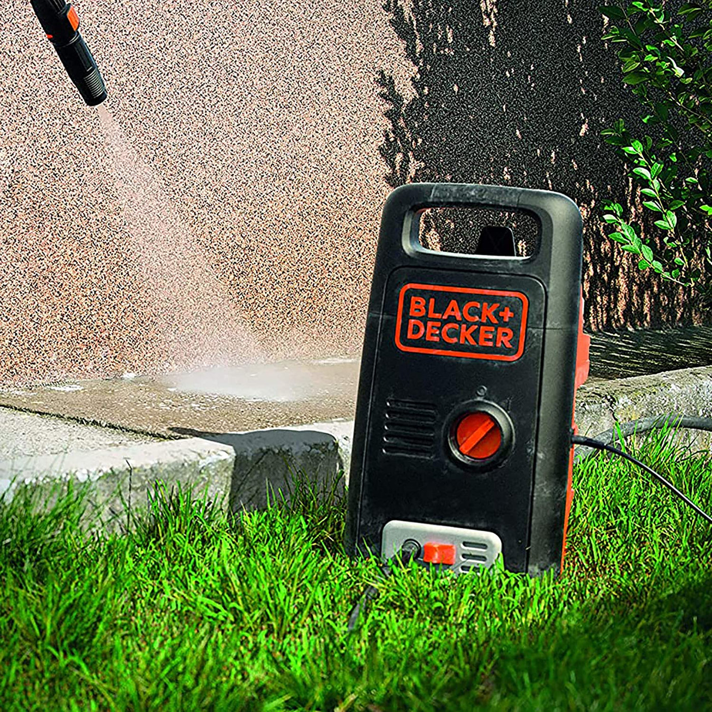 Brown Box 1300W 100 Bar Pressure Washer for Home, Garden and Cars, Black/Orange