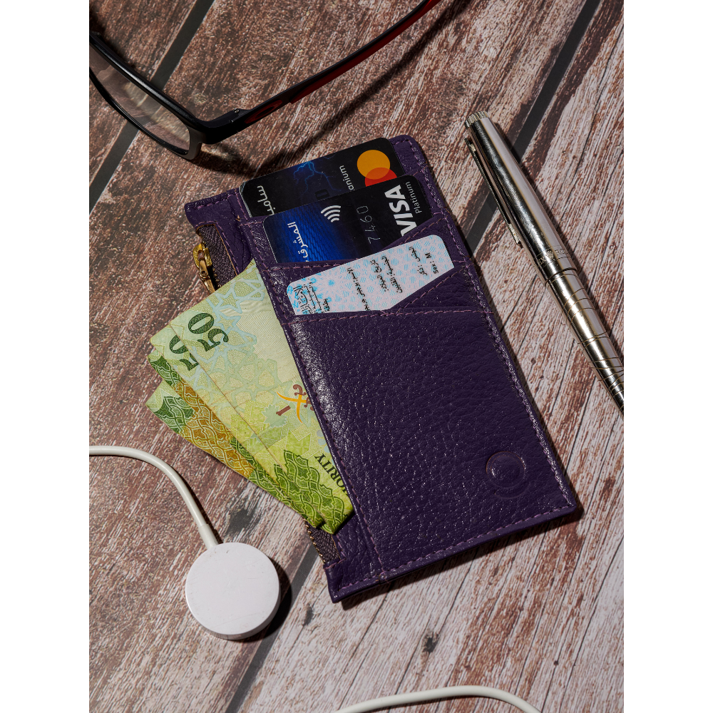 Women's Leather Wallet Purple