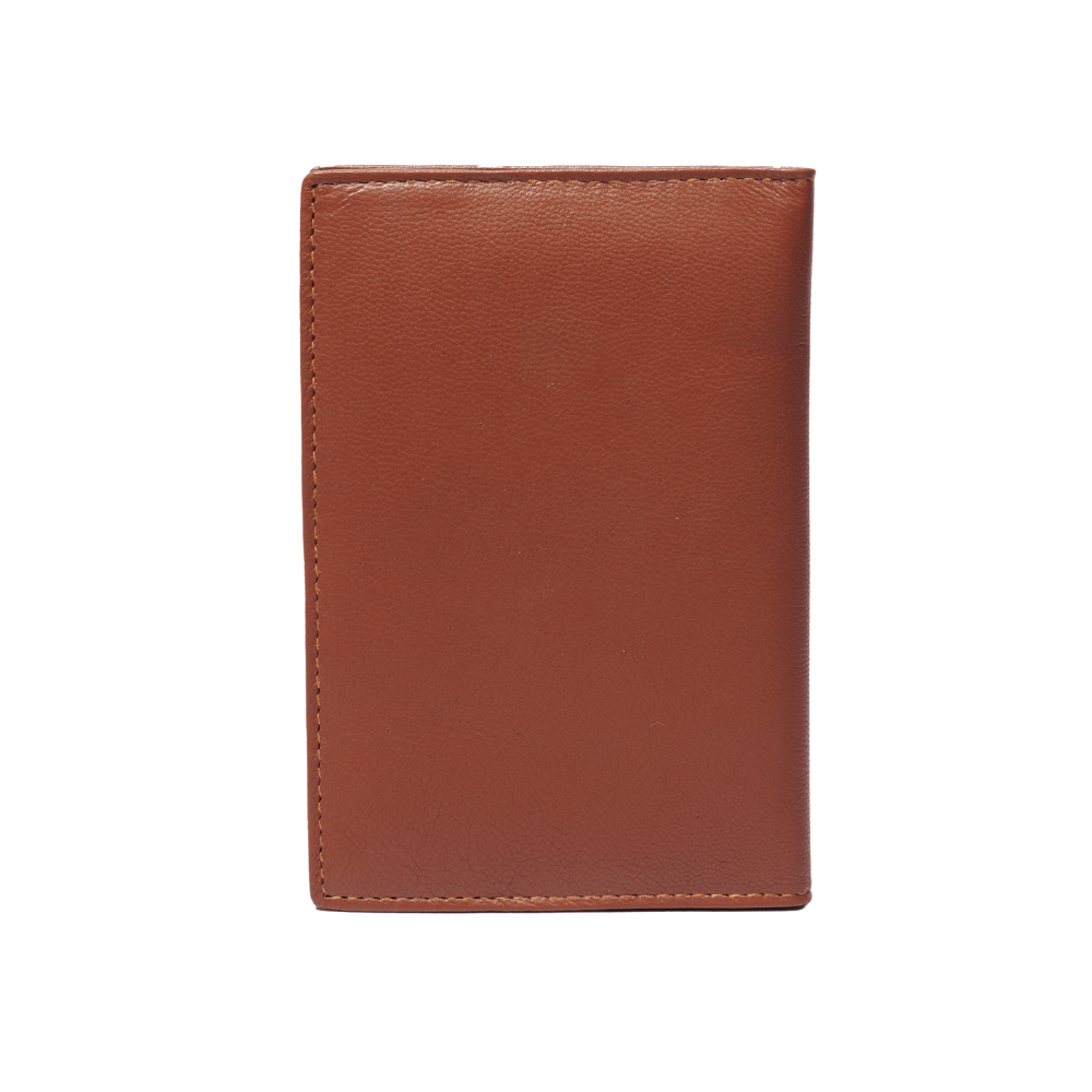 Leather Passport Holder Brown