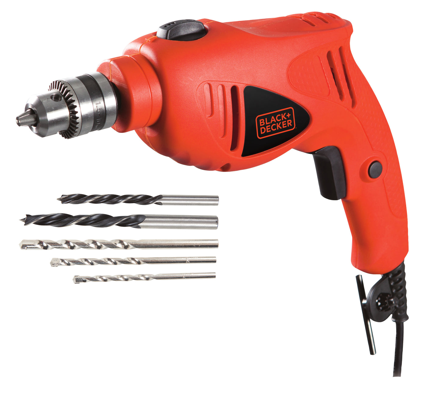 Hammer Drill Single Speed For Wood, Steel And Masonry Drilling With 5-Pieces High Performance Masonry Drill Bits 500W