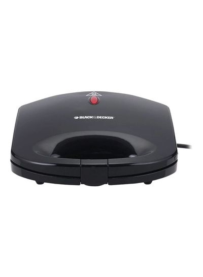 Brown Box 600W 2 Slice Non-Stick Sandwich Maker, Black