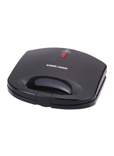 Brown Box 600W 2 Slice Non-Stick Sandwich Maker, Black