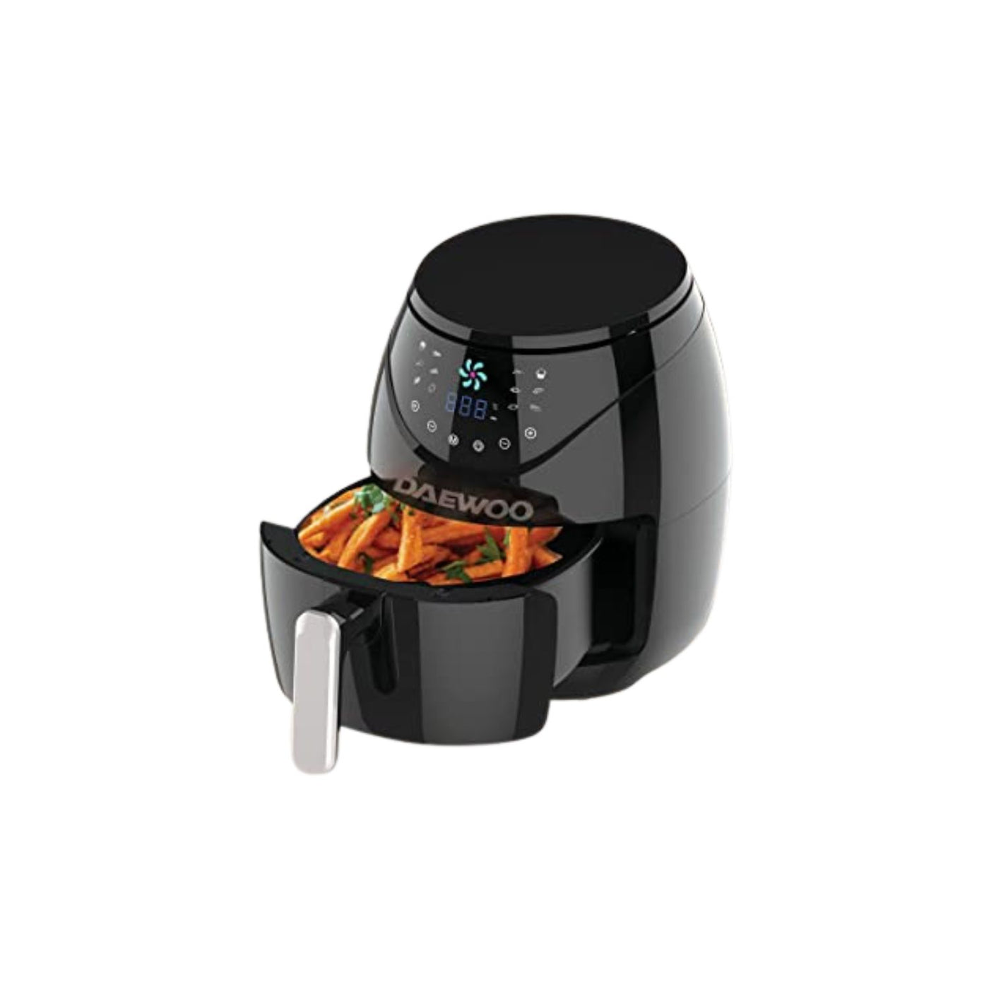 Bundle Set of Daewoo Digital Air Fryer with Rapid Air Circulation Technology 1500W + 10 Cup Coffee Maker for Drip Coffee and Espresso
