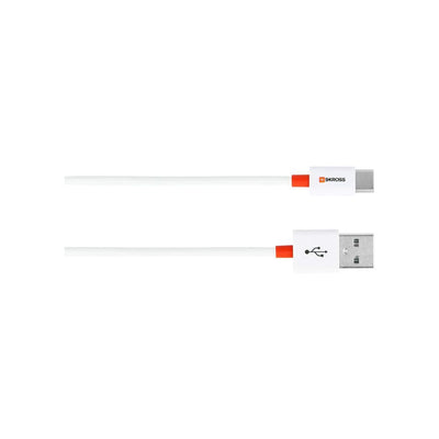 Skross Charge' n Sync USB Type-C (2.0) Cable, Fast Charging 3A 1 meter Type C Cable, Data Transfer and Charging at Faster Speed, Designed in Switzerland, 2.700206 White