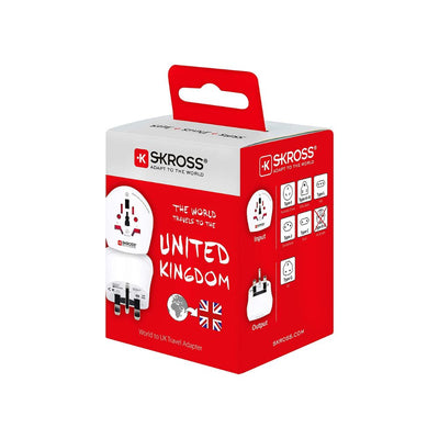 SKROSS Travel Adapter – Travel Essentials International Plug Adapter For World To UK