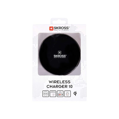 SKROSS Wireless Charger 10, Qi Fast Wireless Charger for all Qi Enabled Device, Designed in Switzerland for all Wireless Charging Enabled Device, 2.800200 Black