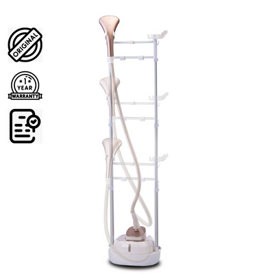 Brown Box Digital Garment Steamer with Ironing Board, 2000 W, 6 Stage, 2.0 L, White/Rose Gold
