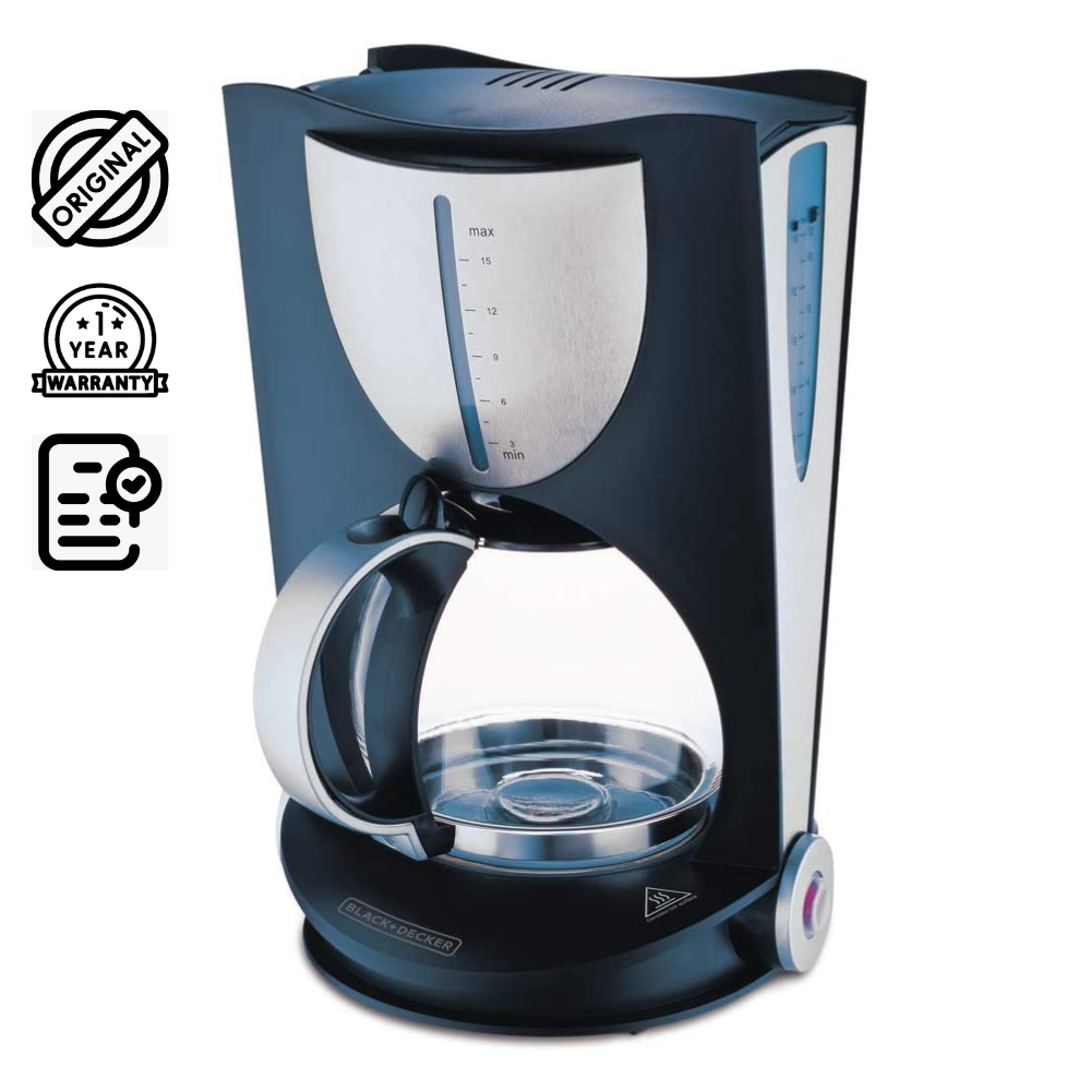 Brown Box 12 Cup Coffee Maker for Drip Coffee And Espresso With Glass Carafe 1.5 L 150 W