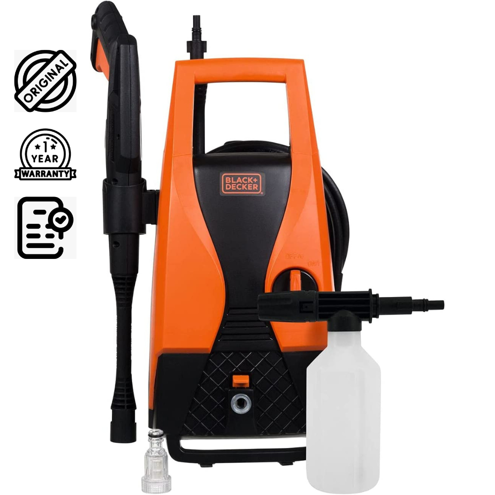 Brown Box Black+Decker Pressure Washer, 1400W, Orange/Black - Pw1450Td-B5