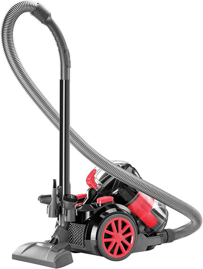 Brown Box 1600W 2.5L Corded Vacuum Cleaner 20KPa Suction Power Multi-Cyclonic Bagless Vacuum, With 6 Stage Filtration, 1.5M 360-degree Swivel Hose With A Washable Filter, Red