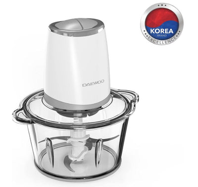 500W 1.8L Stainless Steel Food Chopper with Glass Bowl, Quad Blade, Mincer & Grinder Function