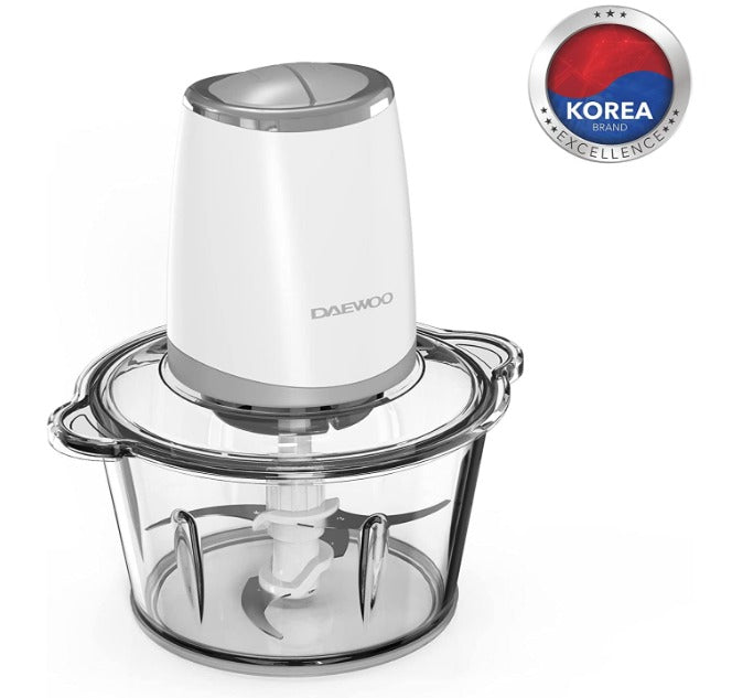 500W 1.8L Stainless Steel Food Chopper with Glass Bowl, Quad Blade, Mincer & Grinder Function