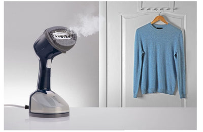 Bundle Set of Daewoo 2200W Steam Iron with Ceramic Soleplate, Anti-Drip, Anti-Calc, Auto Shut-Off, Self Clean, Spray & Steam Function + 1200W Handheld Portable Garment Steamer with Cloth & Lint Brush