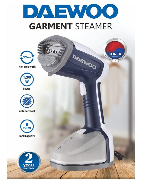 1200W Handheld Portable Garment Steamer With Cloth & Lint Brush Korean Technology DGS8380B Blue