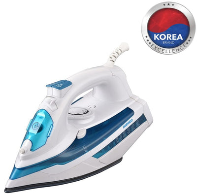 Brown Box 2400W Steam Iron with Ceramic Soleplate, Anti-Drip, Anti-Calc, Auto Shut-Off, Self Clean, Spray & Steam Function