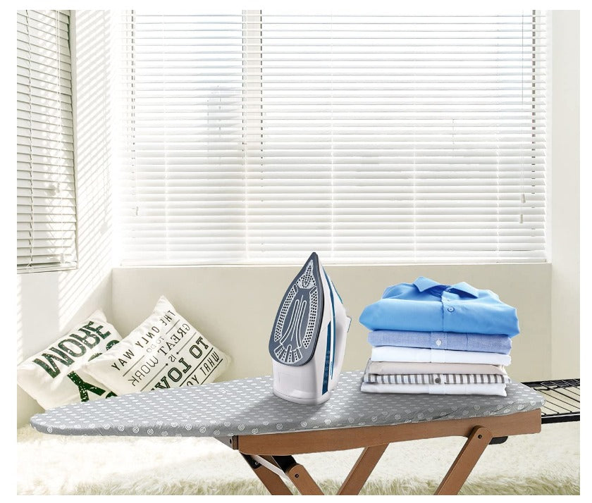 Brown Box 2400W Steam Iron with Ceramic Soleplate, Anti-Drip, Anti-Calc, Auto Shut-Off, Self Clean, Spray & Steam Function