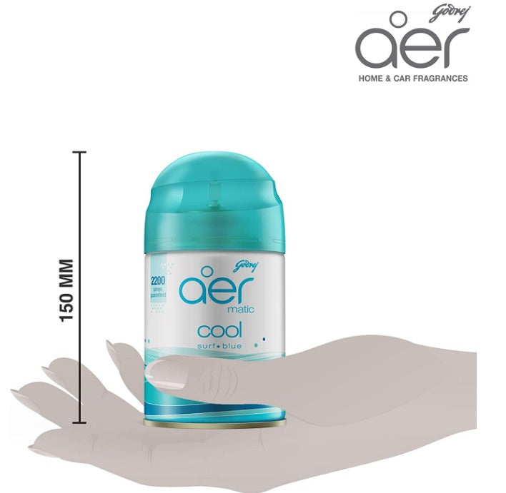 Godrej aer matic Automatic Air Freshener Refill Cool Surf Blue 225 ml