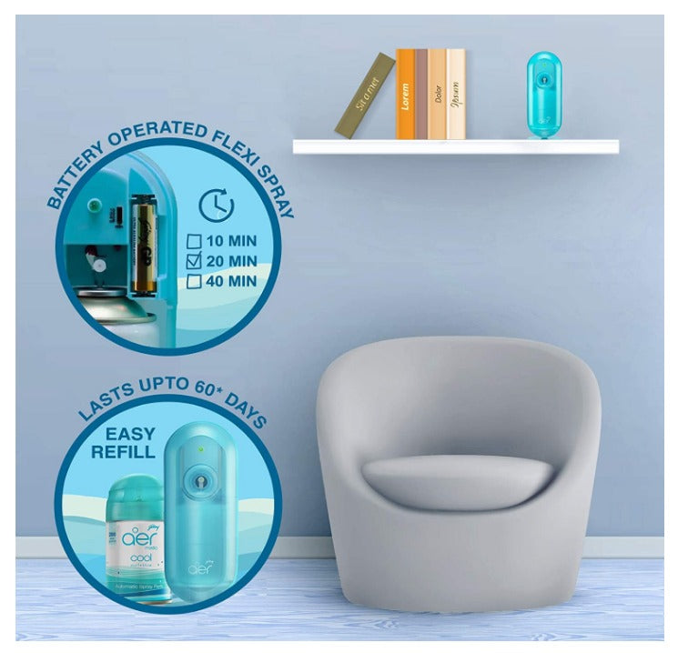 Godrej aer matic Automatic Air Freshener Refill Cool Surf Blue 225 ml