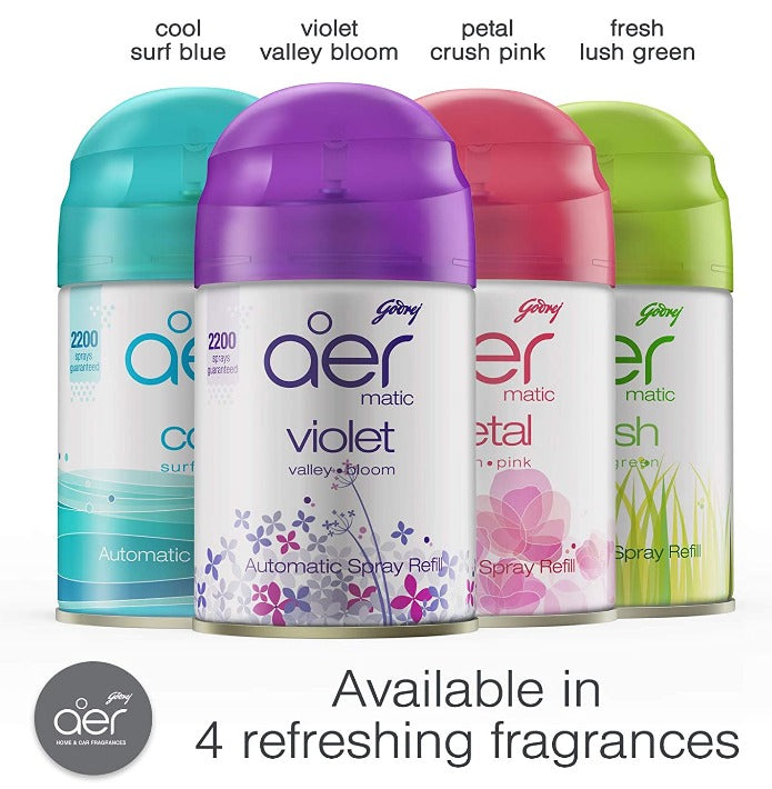 Godrej aer matic Automatic Air Freshener Refill Cool Surf Blue 225 ml
