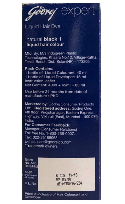 Hair Color Permanent Liquid Hair Dye Shampoo Based Herbal Extracts Natural Black 40ml