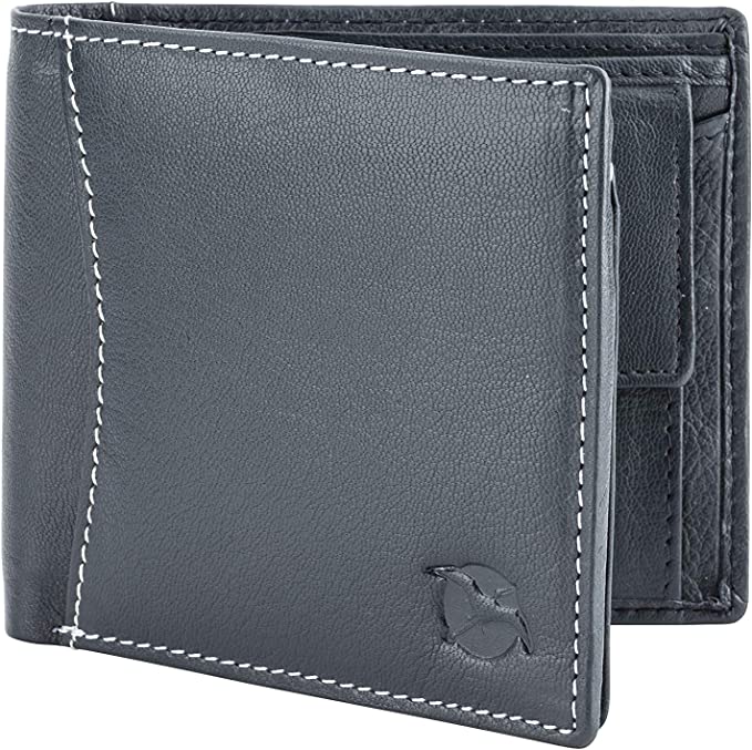 Flying Fossil Genuine Leather Hand-Crafted Wallet For Men, Bifold Leather Wallet